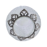 thumbnail of Windlciht mit Zierrand aus Metall 14 x Ø 11,5 cm