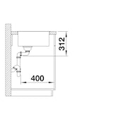 thumbnail of Blanco Silgranit Rechteckiges Spülbecken Subline 500-IF SteelFrame Anthrazit 50 x 40 cm