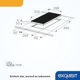 thumbnail of Exquisit Kochfeld EKC300-020 | Glaskeramik | Touch Control | 2 Kochstellen | Rahmenlos | 3000 W