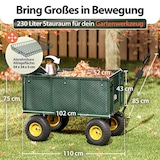 thumbnail of GARDEBRUK® Transportwagen 550kg Belastbar Profilräder Luftbereift Lenkachse Plane Bollerwagen Handwagen Gartenwagen