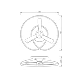 thumbnail of Ventilador DC  OCEAN negro madera LED  integrado CCT regulable Mantra