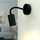 thumbnail of Licht-Erlebnisse Wandlampe EYE Schwarz mit Schalter schmal Ø5,5cm GU10 Leselicht Wandleuchte Bett Sofa Wohnzimmer Schlafzimmer, NO1/1/10008