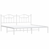 thumbnail of vidaXL Bedframe met hoofdbord metaal wit 193x203 cm