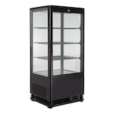 thumbnail of GastroHero Kühlvitrine ECO – 78 Liter, schwarz, mit LED-Beleuchtung und 3 höhenverstellbaren Rosten, energiesparend, ideal für Gastronomie & Verkauf