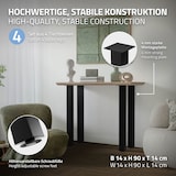 thumbnail of ML-Design 4er Set Tischbeine 90 cm Schwarz glänzend, Stahl pulverbeschichtet, I-Form 8×8 cm, höhenverstellbar, Möbelbeine für Schreibtisch Tisch