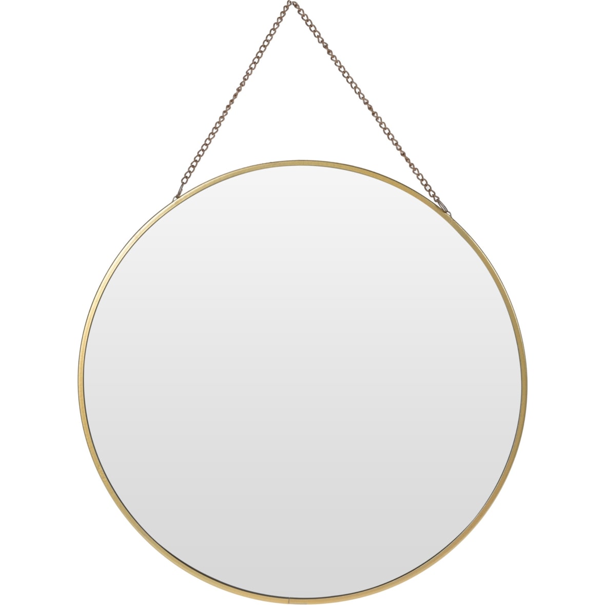 WellHome - Miroir rond mural Ø29cm en couleur dorée