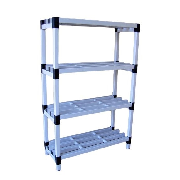 Estantería estándar modular de resina 1000 x 400 x 1500 mm. (h) 4 estantes BLANCO