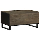 thumbnail of Mesa de centro madera maciza de mango negra 80x50x40 cm