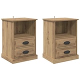 thumbnail of Cabinet de chevet 2 pcs Chêne artisanal 36 x 43 x 60 cm Modèle Ordre Parfait