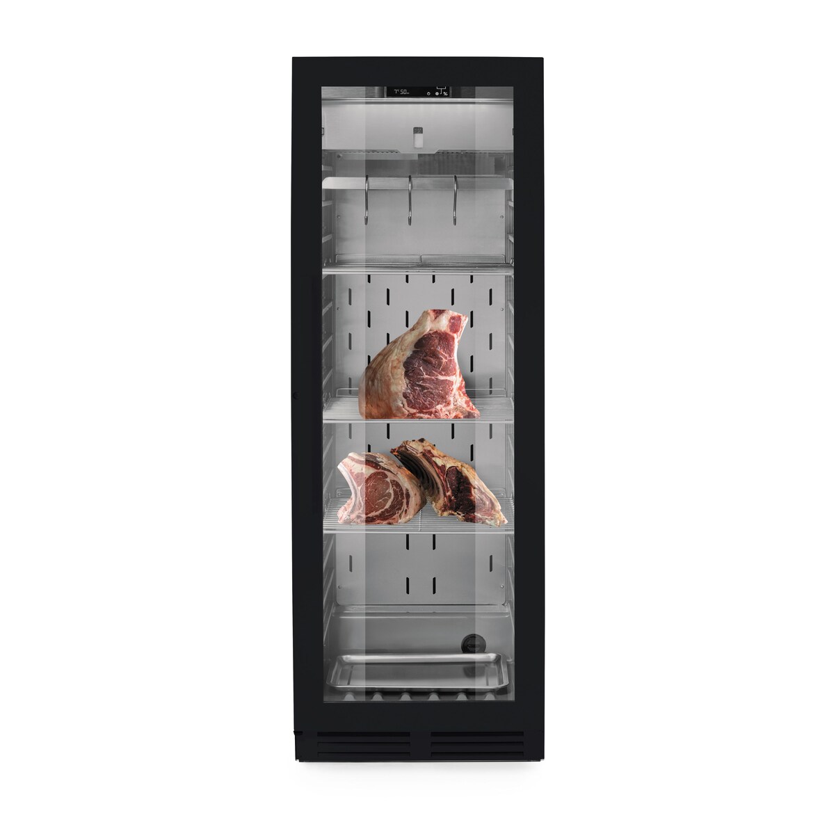 Armadio Frollatura Carne Dry Age 352 litri. Struttura inox. Controllo umidità 60-85%. Lampada UVC. Temperatura 1-25°C. Misure (LxPxH) 69,5x76x172 cm