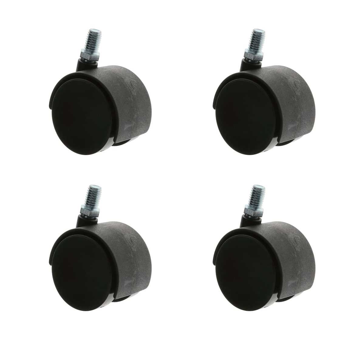 Möbelrolle Rolle Kunststoffrolle Hartbodenrolle div Durchmesser Ø60mm M10 4er-Pack