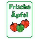 thumbnail of Verkaufsschild Schild Äpfel Hochkant A0 Rückseite selbstklebend