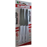 thumbnail of Marietti Top, set 6 coltelli tavola bianco, seghetto 11 cm manico in nylon lama inox
