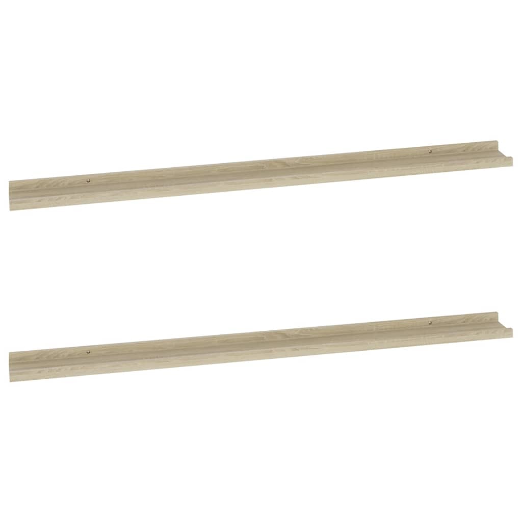 vidaXL Wandregale 2 Stk. Sonoma-Eiche 115x9x3 cm