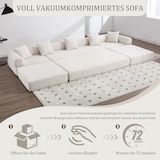 thumbnail of Modulares Familiensofa 270x180x90 Beige mit Stauraum, Flexibel Umwandelbar zum Schlafsofa, Modernes Design für Ihr Zuhause