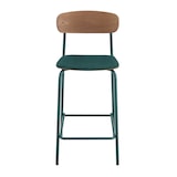 thumbnail of Lot de 2 chaises hautes en bois vert kaki