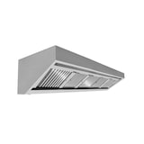 thumbnail of Cappa in acciaio inox 150x70x45h cm a parete snack senza motore VS