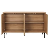 thumbnail of Aparador HWC-M50, mueble cajonera aparador alto, madera maciza mango 94x151x40cm ~ natural