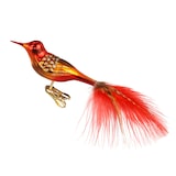 thumbnail of Christbaumschmuck Glas Vogel auf Clip Federn Weihnachtskugeln Weihnachtsbaum rot