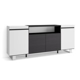 thumbnail of Sideboard, Schrank, Küche, Schrank, Flur, 200x35x87cm, 4 Türen, Industriedesign, Moderner Stil, Schwarz und weiß _ 59_10