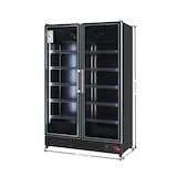 thumbnail of Gasfrit - Armario expositor para bebidas refrigeradas Subzero 2 puerrta, gran capacidad 1253 x 710 x 2050 mm 450 litros, luz LED multicolor
