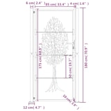 thumbnail of vidaXL Poort 105x180 cm boomontwerp cortenstaal