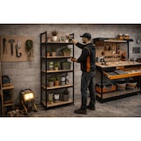 thumbnail of Etagère de Rangement Noire 90 x 40cm x H180cm - Rayonnage Métal Haute qualité 5 Plateaux Charges lourdes 1500kg INTEC