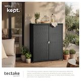 thumbnail of tectake Armadietto da giardino in rattan Monza, struttura in alluminio, 4 scomparti  Nero