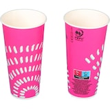 thumbnail of 1000 Papptrinkbecher Kaltgetränke- & Shakebecher Hartpapier pink Ø90mm 0,5l/500ml Eichstrich