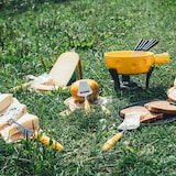 thumbnail of Boska Fondue-Set Super Cheesy - Käsefondue - Fonduetopf Käseförmiger - Steingut - Gusseisen - Dutch Fondue - Gelb - Silber - Schwarz