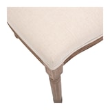 thumbnail of Chaise de table en coton Beige Lin et Bois blanchi avec dossier Cannage