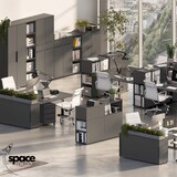 thumbnail of bümö Space Aktenschrank Holz, Sideboard & Kommode hoch in Weiß - Regal mit Türen & 1 Schublade für Ordner & Büro, Schrank klein als Möbel für