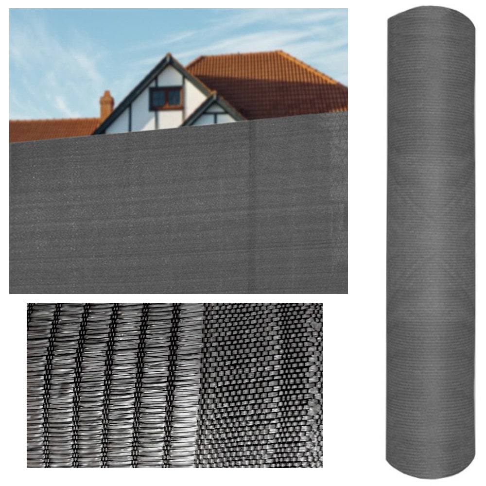 Comercial Candela| Malla Ocultación| Gris| 2X50M| 100% Polietileno Alta Densidad| Ocultación 80%
