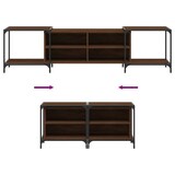 thumbnail of Helloshop26 - Multimedia-TV-Ständer TV-Regal TV-Schrank Esszimmer Wohnzimmer Schlafzimmer Eiche 203 x 37 x 50 cm braunes 02_0027208