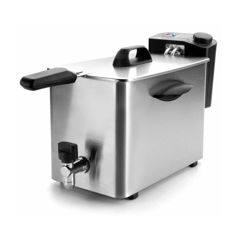 Lacor 69134 69134-elektrische Freidora, 4 L, 2500 W, 4 kg, roestvrij staal