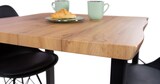 thumbnail of Esstisch Baumkante Holz-Optik Wildeiche 80 x 80 U-Gestell schwarz JOSY