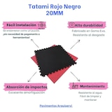 thumbnail of Arquiservi - Tapete Tatami Puzzle 1x1x20mm Vermelho-Preto (Lote 20Unid) Antiderrapante, yoga, pilates.