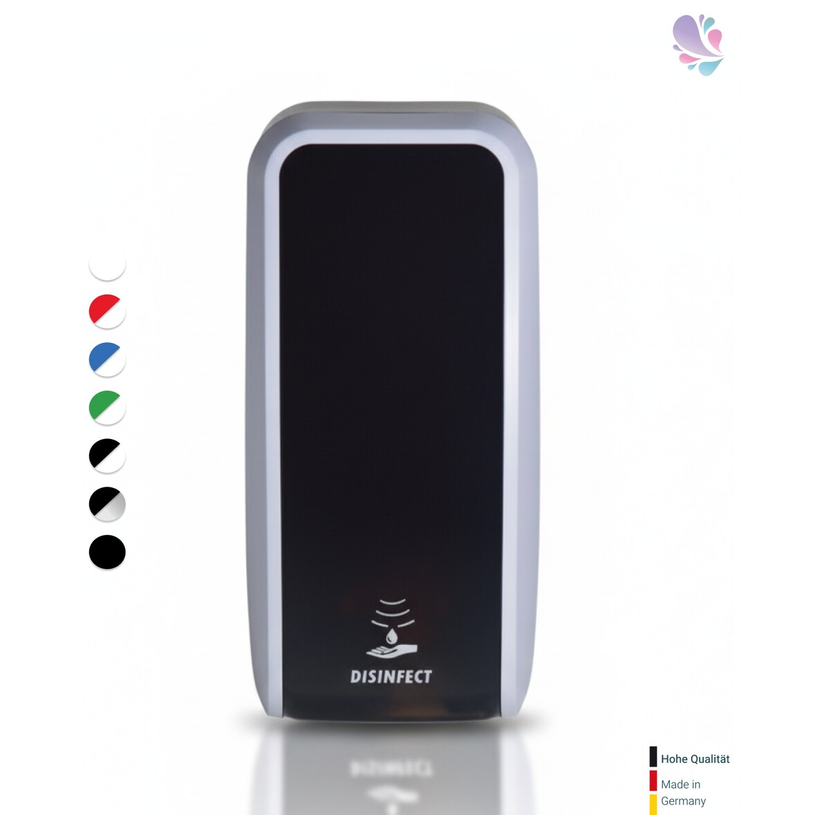 Desinfektionsspender SENSOR, berührungslos bis zu 1.000 Anwendungen je 1-Liter, blitzschneller Kartuschenwechsel, Blanc Cosmos