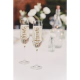 thumbnail of 2 Glasaufkleber für Gläser 4x8cm Bride & Groom Hochzeitsaufkleber Sticker für Hochzeitsgläser Hochzeitssticker Aufkleber Hochzeit Hochzeitsdeko Gold