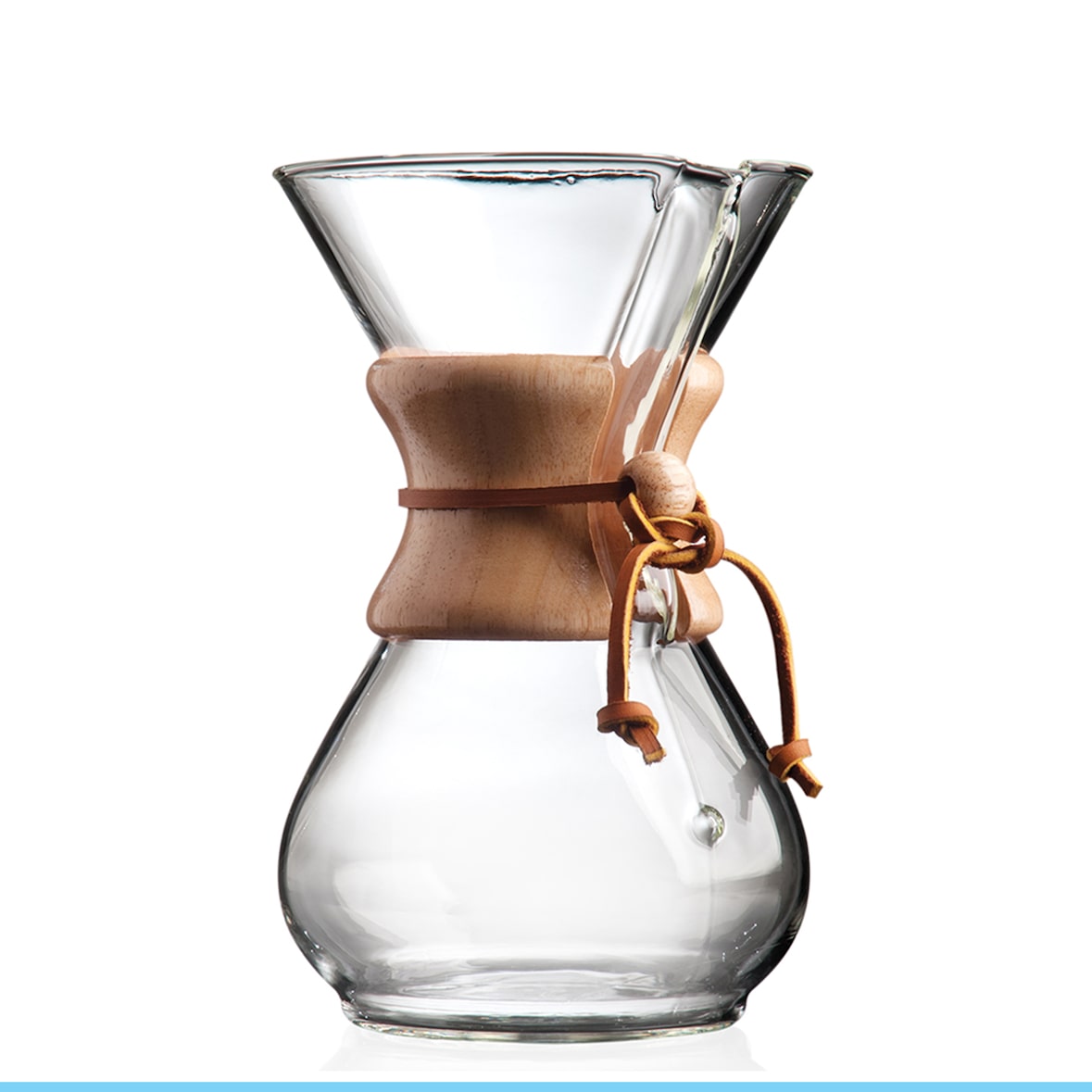 Chemex Kaffeekaraffe aus Glas für 6 Tassen