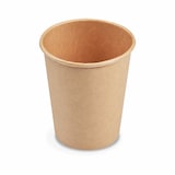 thumbnail of 100x Heiß- und Kaltgetränkebecher Pappbecher braun 200ml 280ml 'M' O 80mm