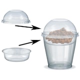 thumbnail of 100x Feinkostbecher für Salat Müsli Joghurt mit Einsatz + Deckel 250 ml