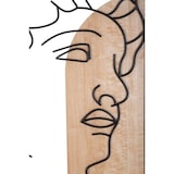 thumbnail of Pannello decorativo 3D in legno nero volto cm 55x2x80