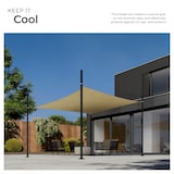 thumbnail of tectake Sonnensegel Sunny, wetterfestes HDPE-Material mit UV-Schutz - 2 x 4 m Sand