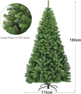 Un albero di Natale artificiale da 180 cm.