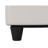 thumbnail of Asiento tipo banco con compartimento Kriens XXL, cuero + polipiel, 180x45x45cm ~ blanco