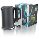 thumbnail of Arendo Wasserkocher 1,5 l 2200 W, Edelstahl, Doppelwand, Temperaturwahl 40 - 100°C mit Anzeige, grau