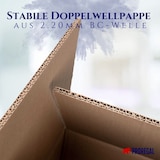 thumbnail of PROREGAL 1x Versandkarton 2-wellig | LxBxH 1200 x 600 x 600 mm | Mit Höhenriller & Belastbar bis 30 kg | Faltkarton Karton Paket für Versand mit DHL