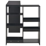 thumbnail of Bartisch mit abnehmbarer Ablage, Schwarz, 138 x 39 x 110 cm, festes Orion-Modell