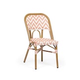 thumbnail of Chaise de terrasse ALMA - Tressage rose et blanc